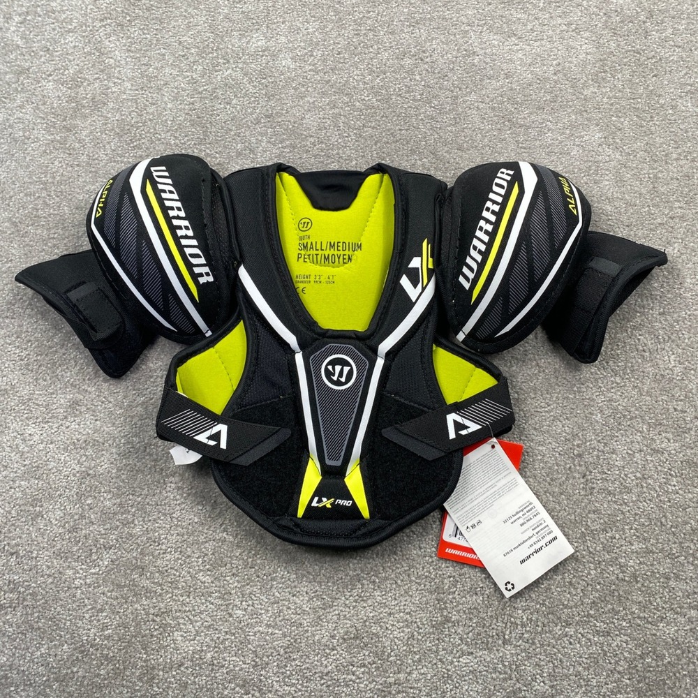Warrior LX‎ Pro Youth Hockey Shoulder Pads Black Yellow Small Medium